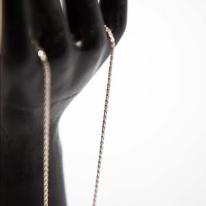 Braided silver chain